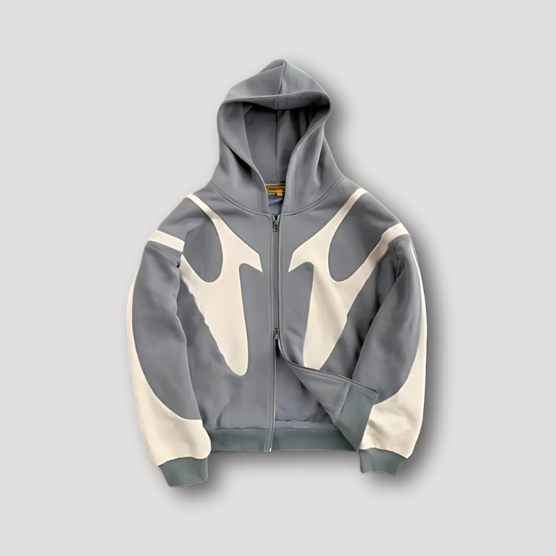 Trendiger Zip Hoodie für Männer mit urbanem Streetwear-Style und auffälligem Design | Brent