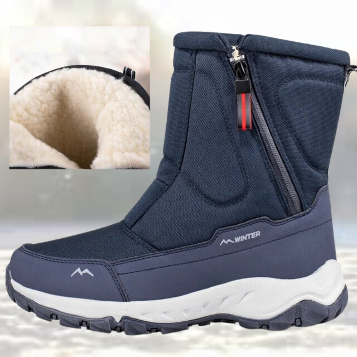 Elegante wadenhohe Schneestiefel kombinieren Stil und Funktion | Noud