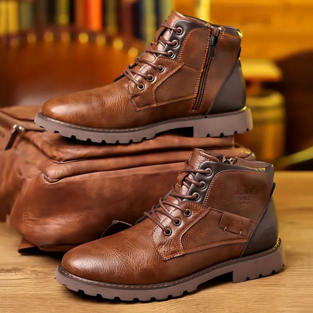Strapazierfähige Herren-Schnürschuhe aus Leder mit hohem Komfort und zeitloser Eleganz | Daniel