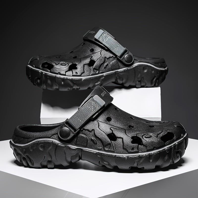Herren-Hausschuhe | Atmungsaktiv & Leichtgewichtig | Weiche Sohle & Loch-Design | Rutschfeste Strandschuhe