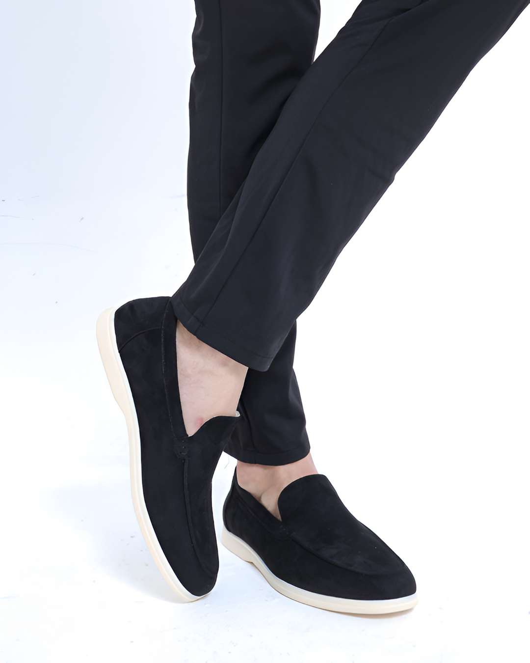 Herren-Sommer-Set | Leinenhemd & -hose + Wildleder-Loafer | Leicht & Elegant