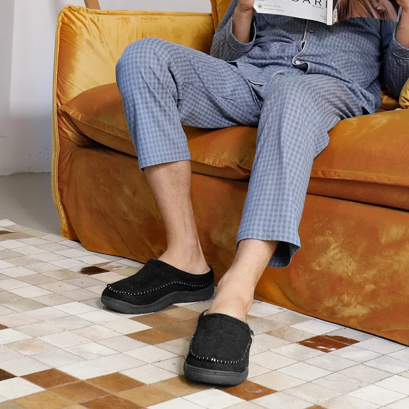 Warme und weiche Herrenschuhe für ultimativen Komfort und plüschige Entspannung | Siem