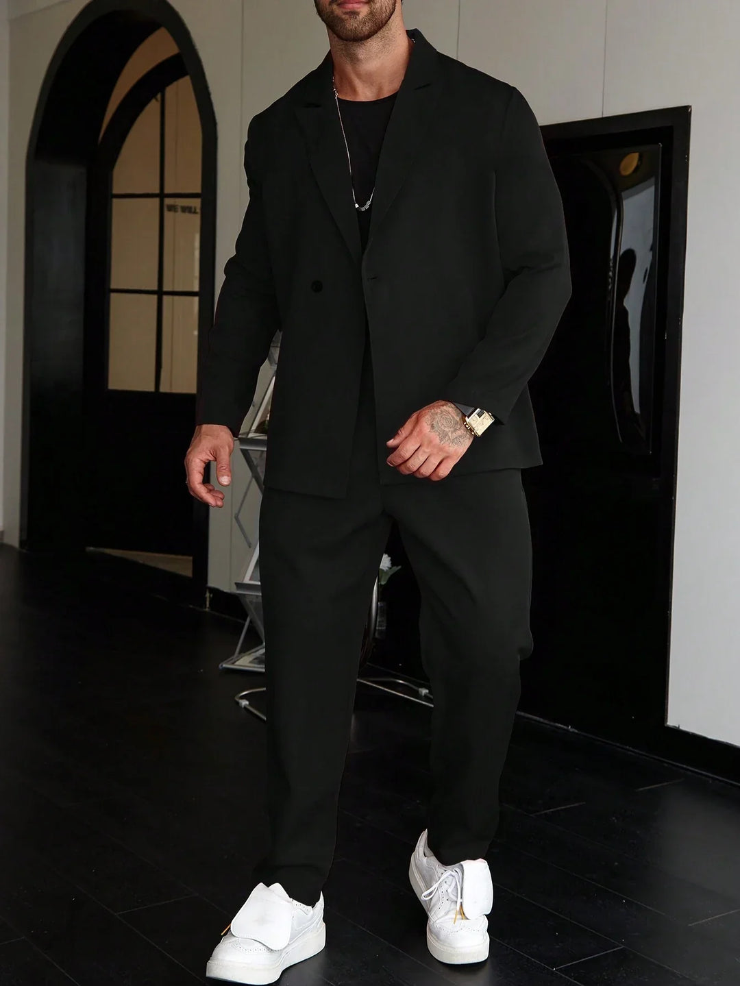 Herrenanzug | Slim Fit 2-teilig | Einreihig & Scheitelrevers | Maßgeschneiderter Blazer & Hose
