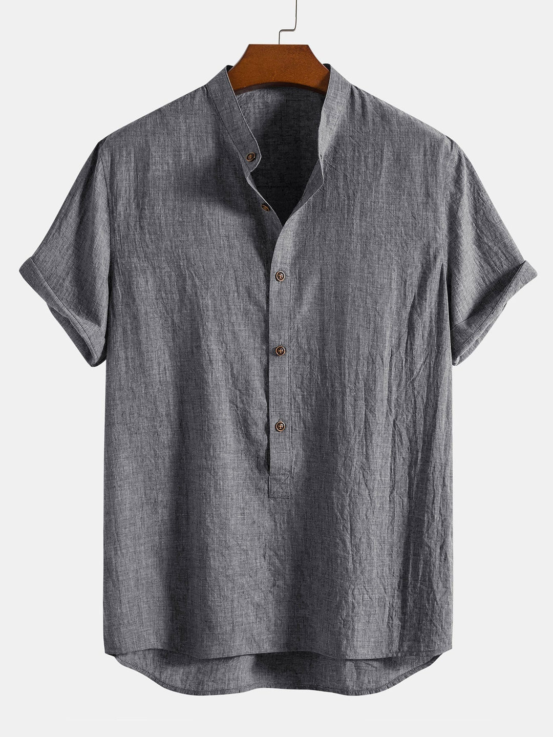 Herren-Set | Kurzarm-Shirt & Hose | Atmungsaktiv & lässig | Leinenmischung & Baumwolle