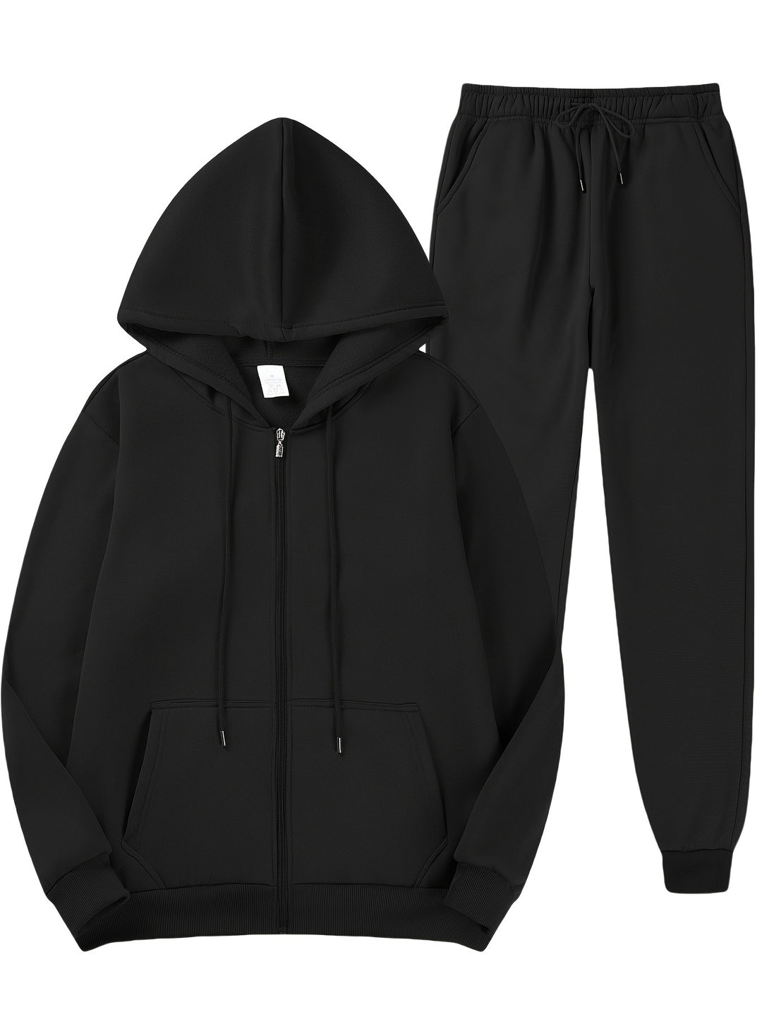 Herren-Sweatanzug | Fleece gefüttert | Kapuzenpulli & Sweatpants mit Reißverschluss | Warm & lässig