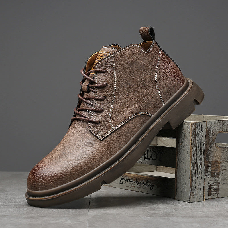 Herrenstiefel | Hochwertiges Leder | Rutschfest & Modisch | Britischer Stil