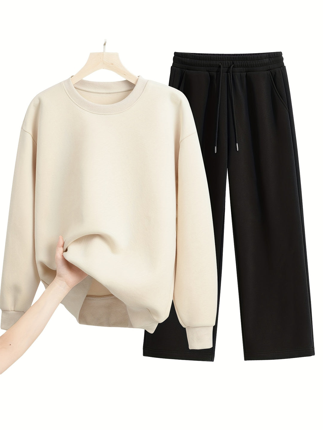 Zweiteiliges Set für Männer | Gerade Hose & Sweatshirt | Bequem & Trendy