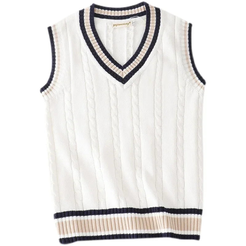 Bequemer und stilvoller ärmelloser Herren-Pullover mit V-Ausschnitt und klassischer Eleganz | Sem