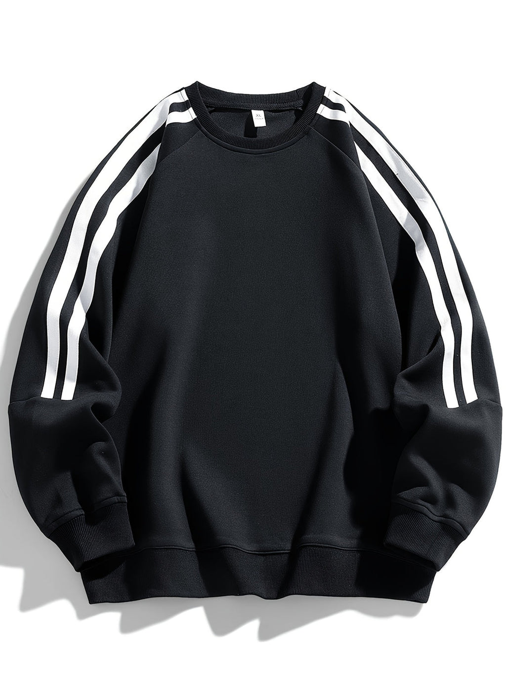 Herren Pullover | Stylisch & Atmungsaktiv | Gestreiftes Seitendesign | Klassischer Rundhalsausschnitt