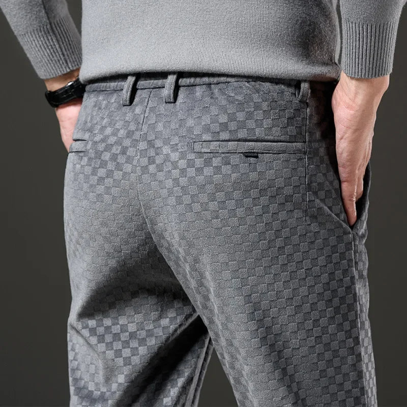 Elegante und vielseitige Herren-Karo-Cordhose mit zeitlosem Charme | Victor