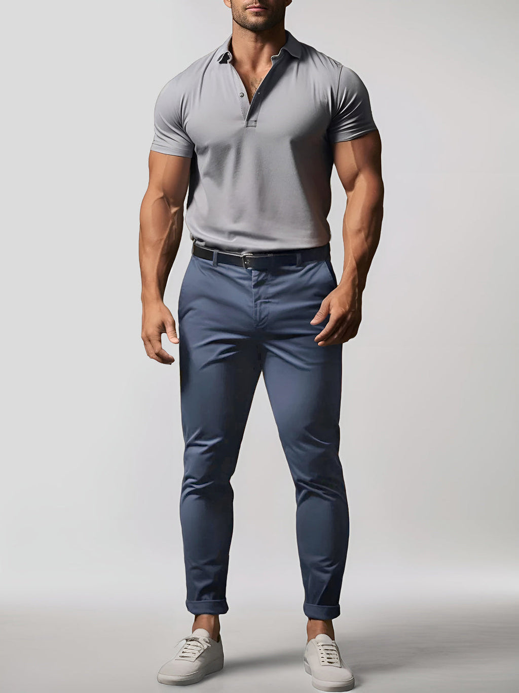 Anspruchsvolle Stretch-Hose für Männer mit Baumwollmischung und elegantem Stil | Wout