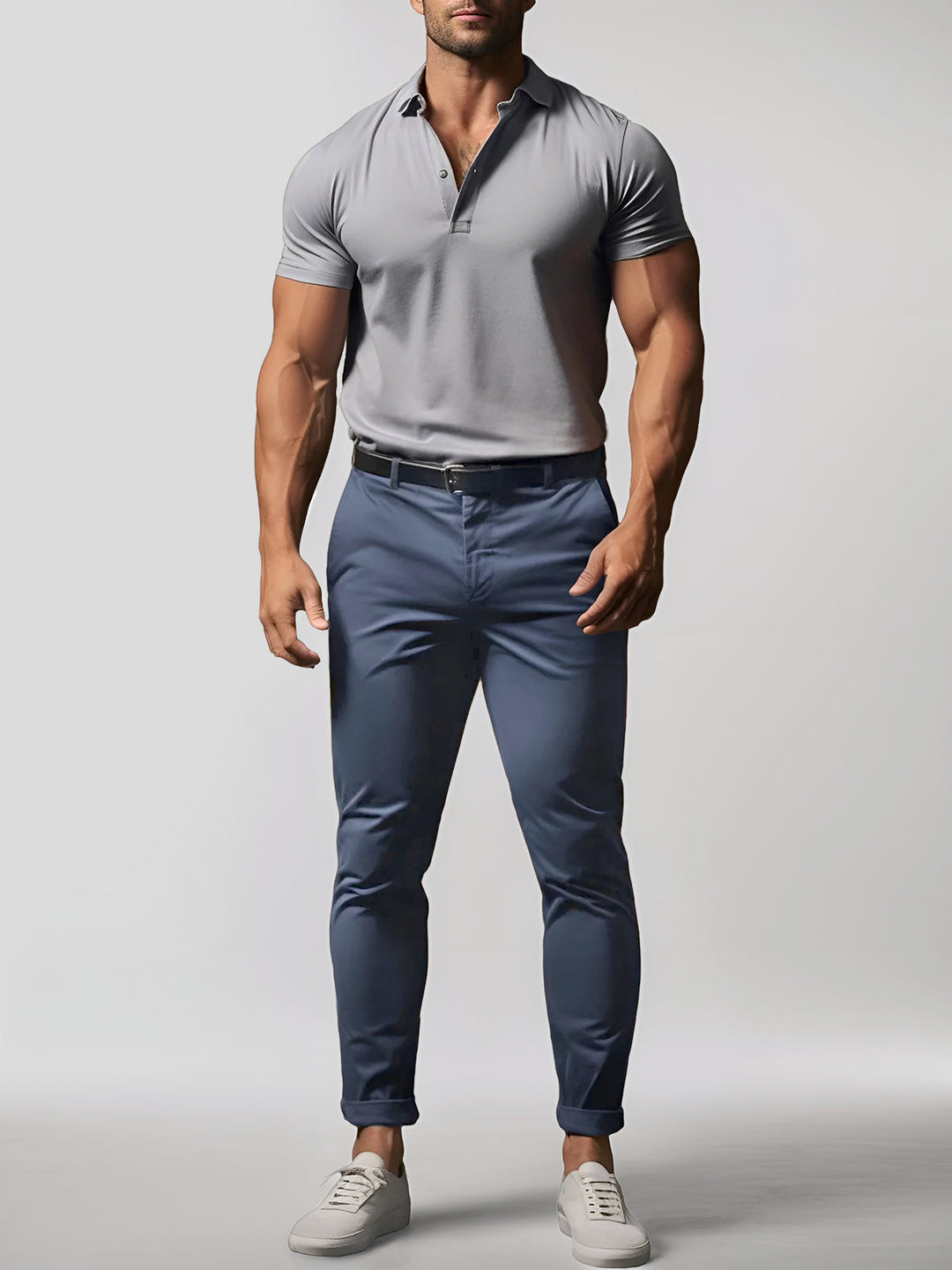 Anspruchsvolle Stretch-Hose für Männer mit Baumwollmischung und elegantem Stil | Wout