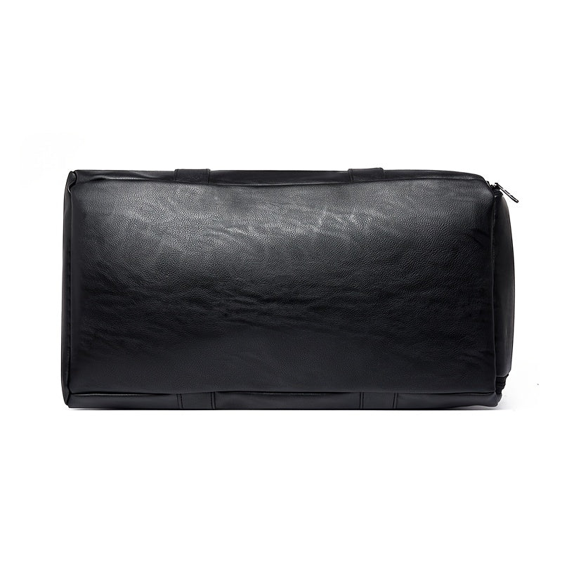Reisetasche für Männer | Vintage-Stil | Teleskopgriff & Umhängeriemen | Schwarz