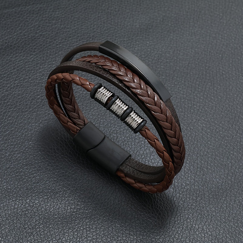 Herrenarmband | Vintage Handwoven | Mehrlagig & Magnetverschluss