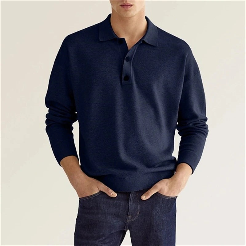 Herren Polo Pullover | Zeitlos & Lässig | Weiche Stoffmischung | Bequeme Passform