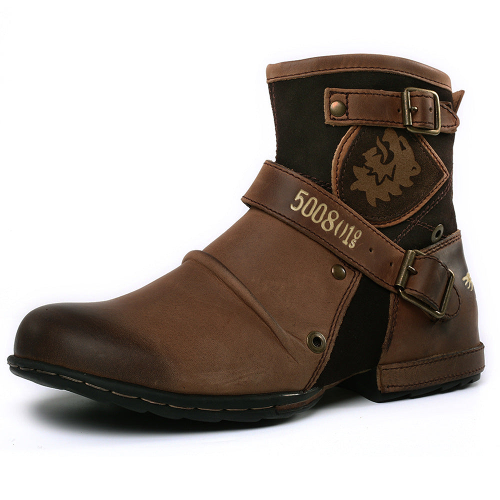 Robuste Vintage-Lederstiefel für Herren mit warmer Isolierung und zeitloser Haltbarkeit | Oscar