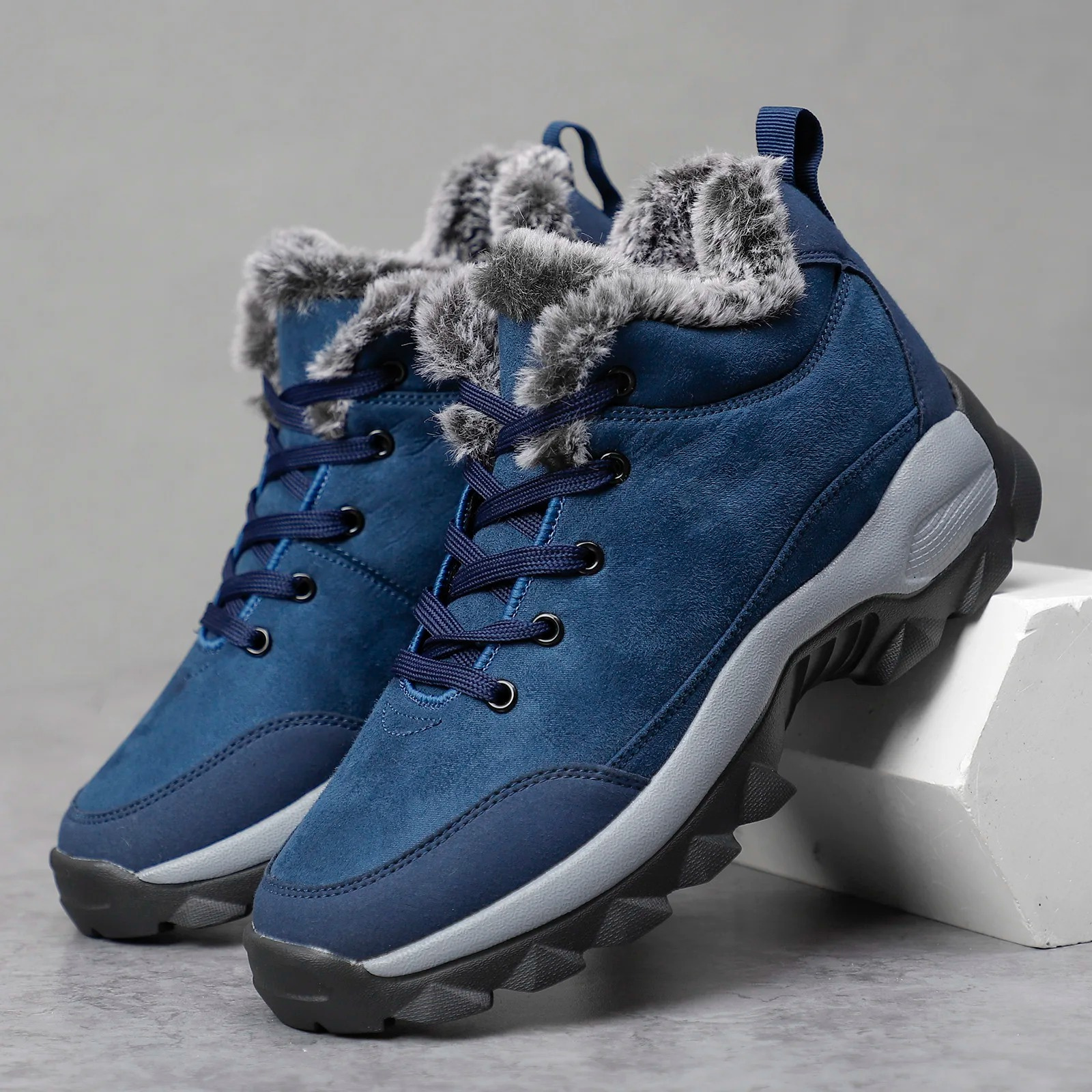 Warme Winterstiefel mit Fleecefutter und rutschfester Sohle für Herren | Jay