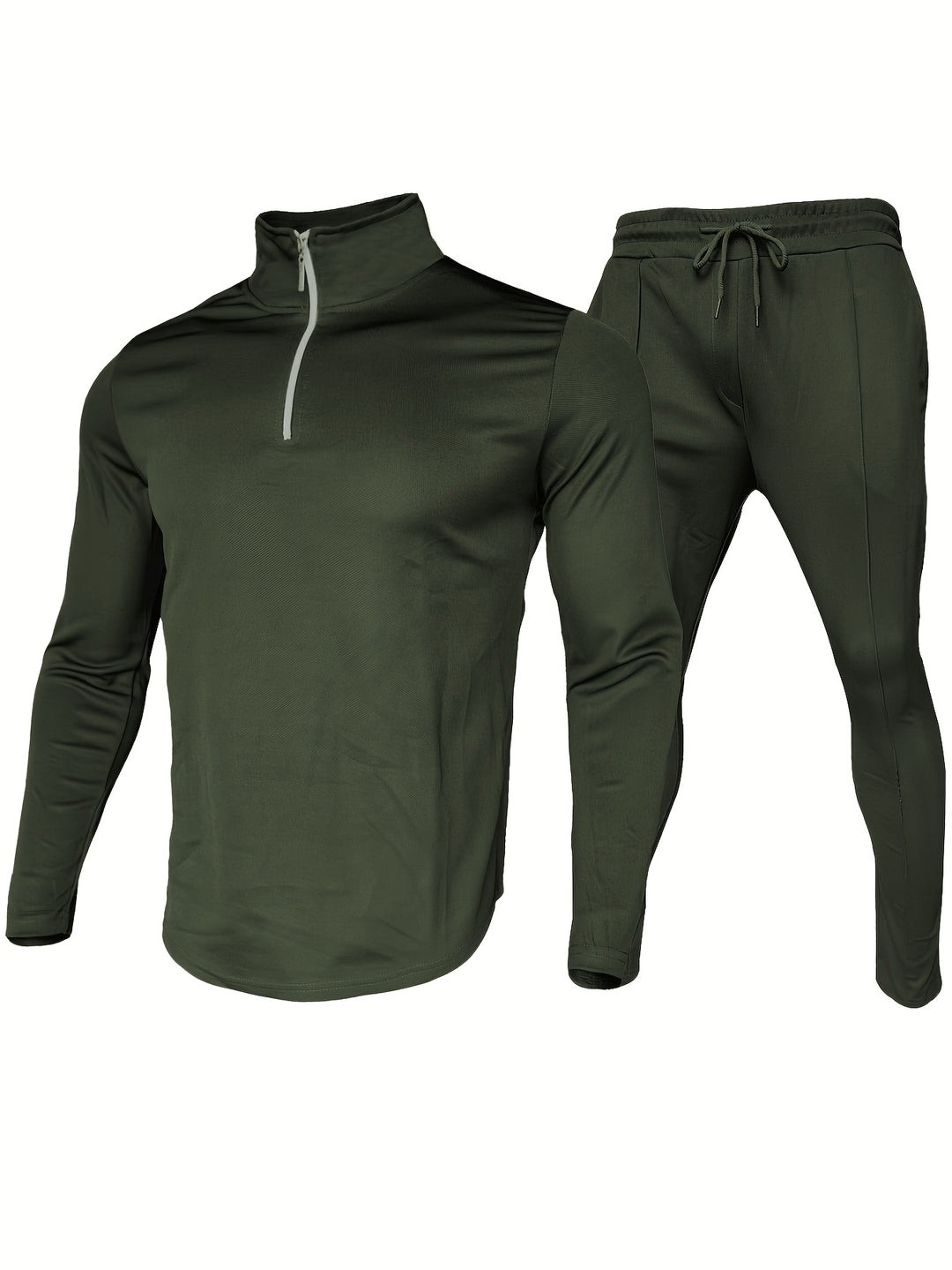 Herren 2-tlg. Outfits | Quarter Zip Pullover & Jogginghosen Set | Für Outdoor & Sport