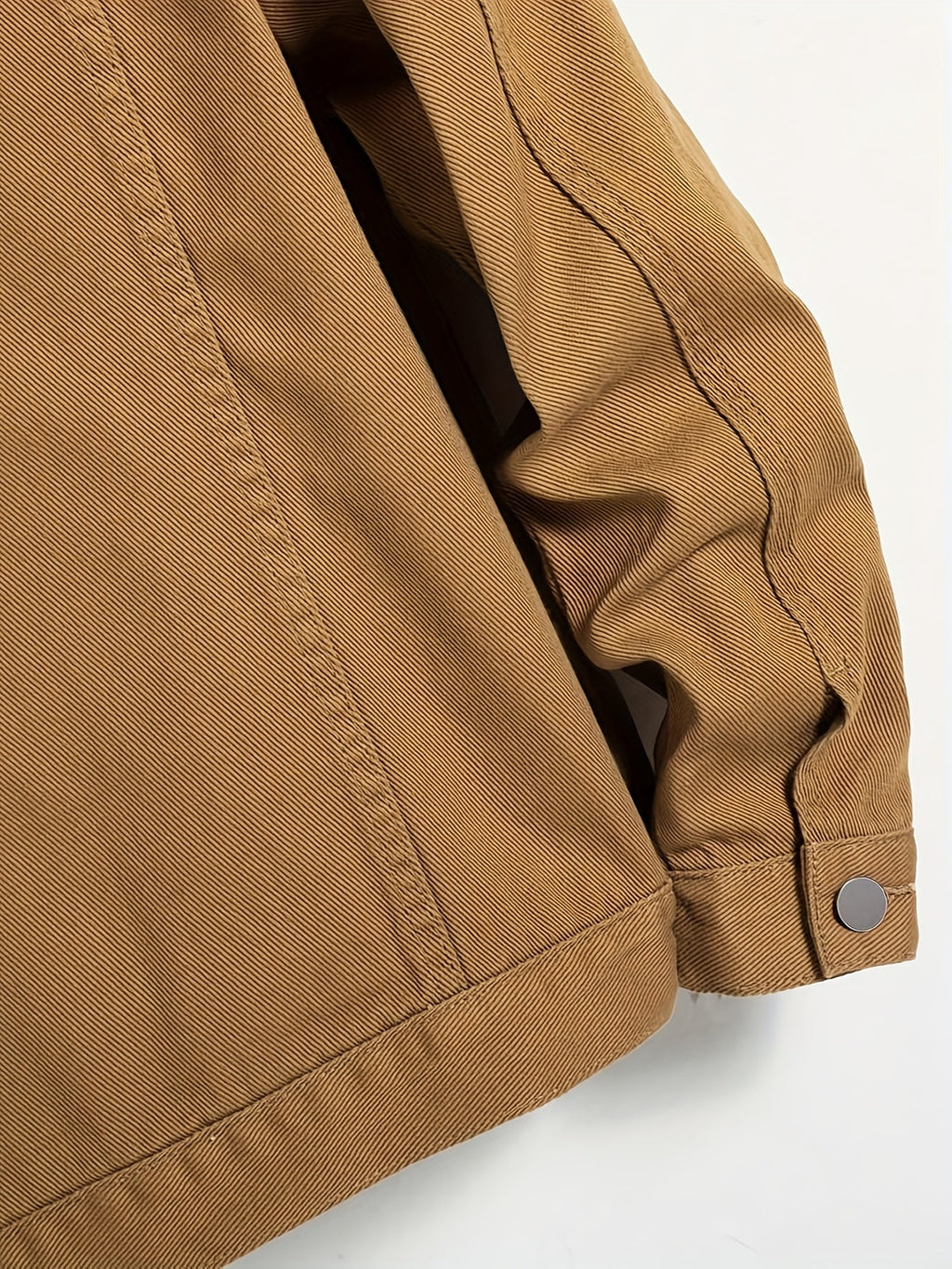 Herren Jeansjacke | Klassisch & Langlebig | Knopfverschluss & Brusttaschen | Braun