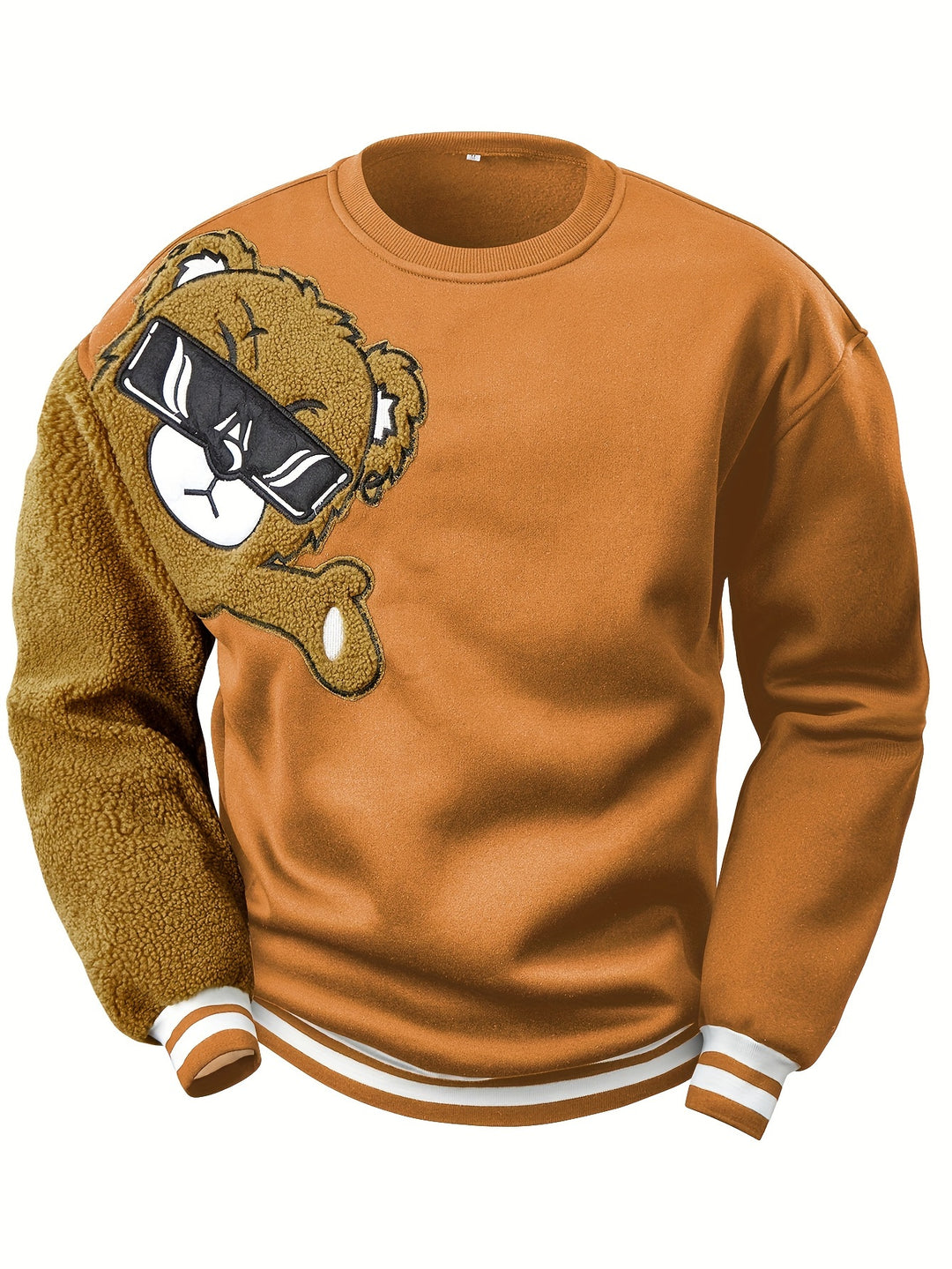 Herren Pullover | Teddybär Design | Lose Passform | Rundhalsausschnitt & lange Ärmel