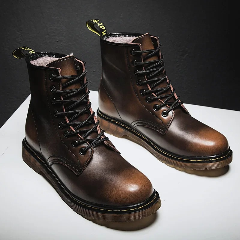 Strapazierfähiger Winterstiefel aus Leder zum Schnüren für Männer mit rutschfester Sohle und klassischer Eleganz | Jari