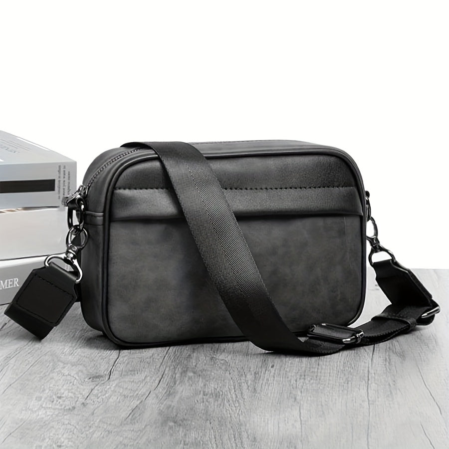 Herren Umhängetasche | Retro & Minimalistisches Design | Für den täglichen Gebrauch | Grau