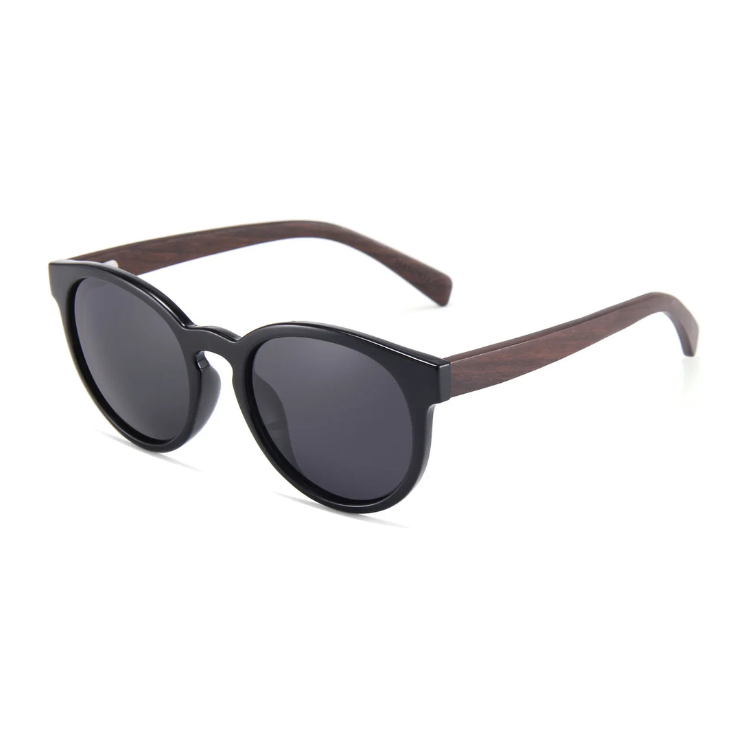Herren-Sonnenbrille | Polarisiert & UV400 | Bambusbeine & Vintage-Design | Federscharniere