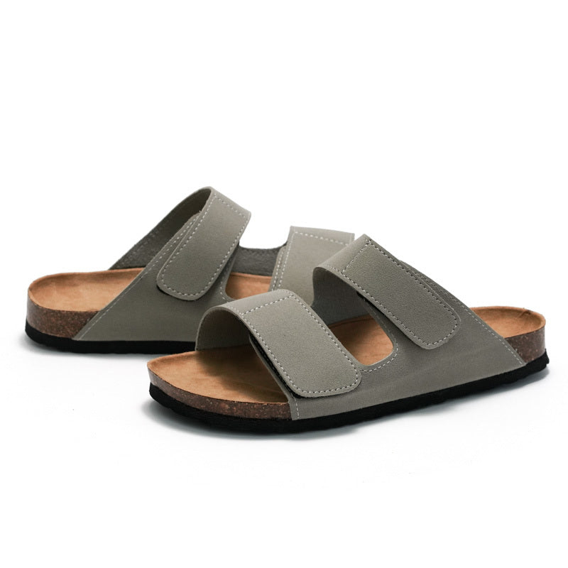 Herrensandalen | Doppelter Riemen & Geschlossener Verschluss | Komfortabel & Atmungsaktiv | Gummisohle