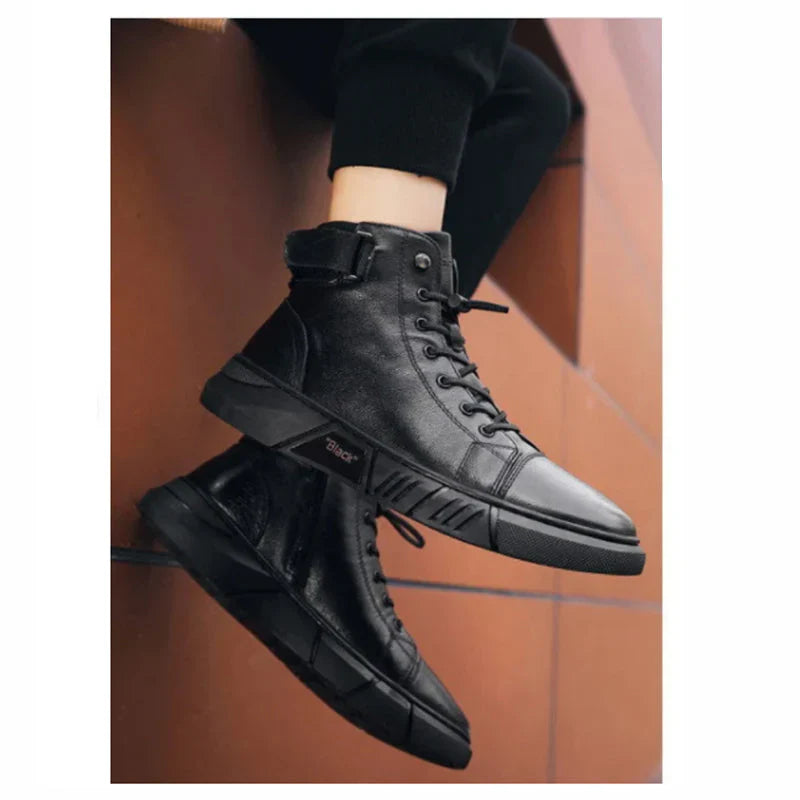 Schlanke Lederschuhe mit modischem Design und bequemer Passform für Männer | Kevin