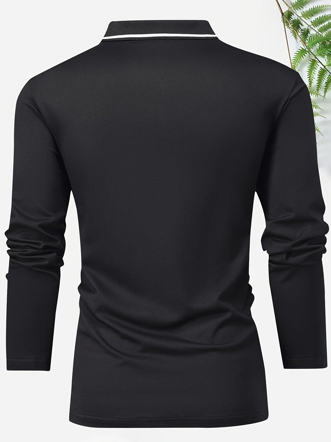 Herren-Polo | V-Ausschnitt & lange Ärmel | Casual Look | Frühling & Sommer