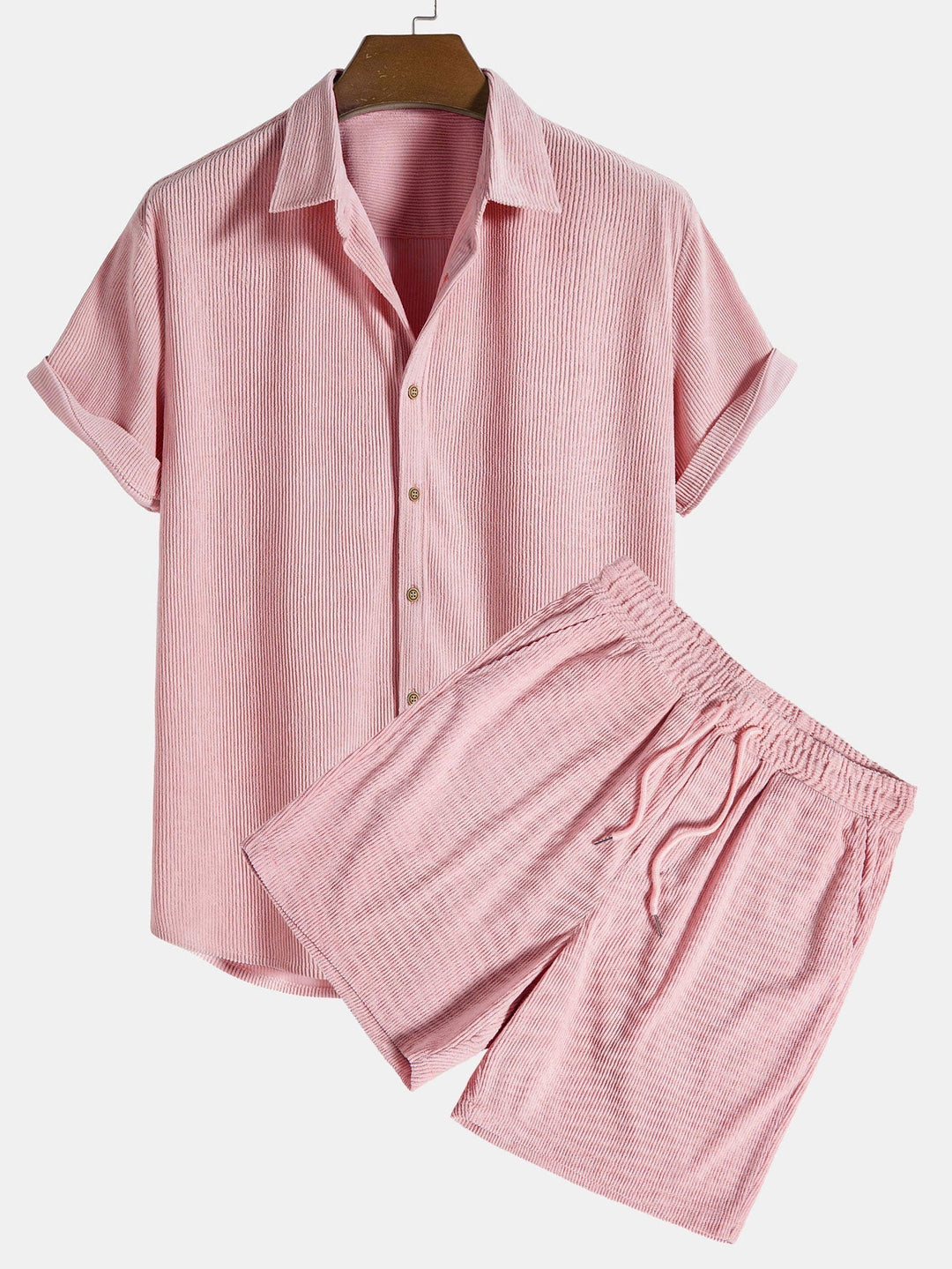 Herren-Sommer-Set | Kurzarm-Shirt & Shorts | Atmungsaktiv & leicht | Polyester