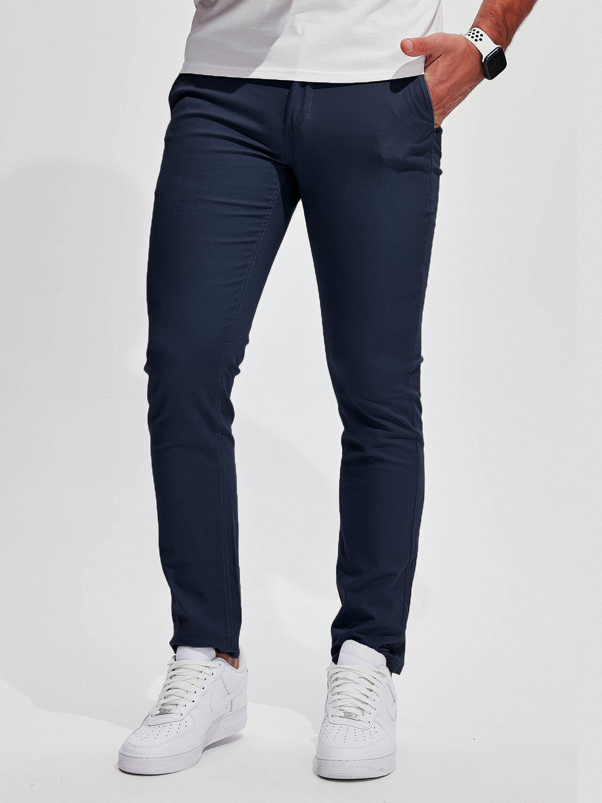 Anspruchsvolle Stretch-Hose für Männer mit Baumwollmischung und elegantem Stil | Wout