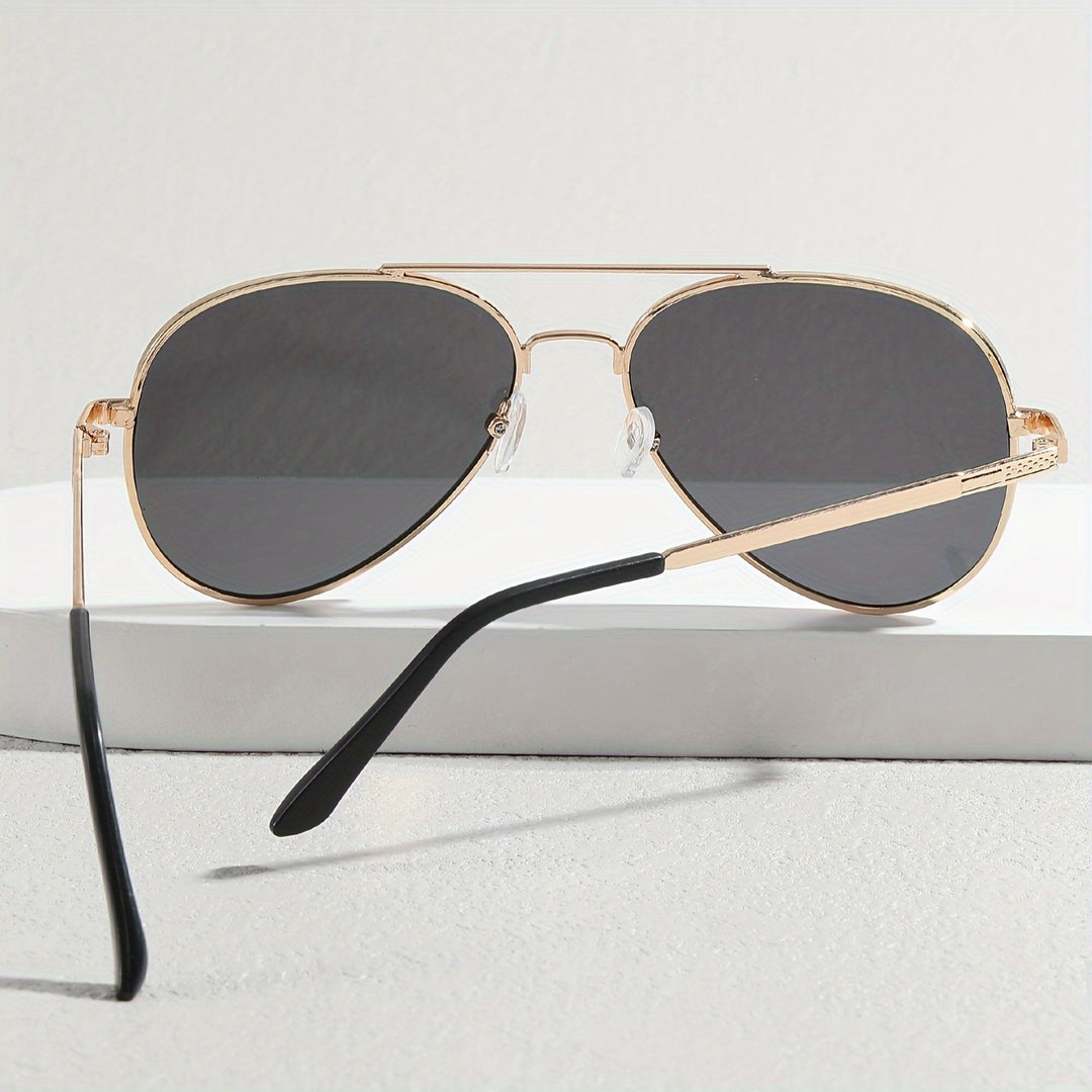 Moderne Piloten-Sonnenbrille für Herren mit Metallrahmen und PC-Gläsern | Fabian