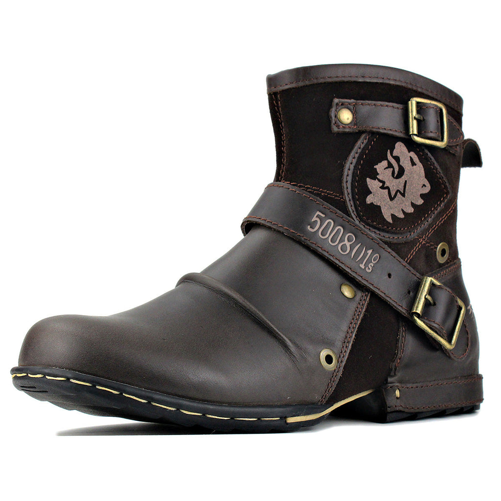 Robuste Vintage-Lederstiefel für Herren mit warmer Isolierung und zeitloser Haltbarkeit | Oscar