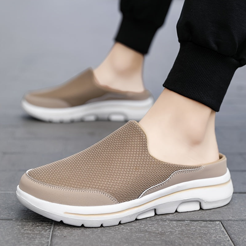 Herren-Einstiegs-Sneaker | Leichtes & atmungsaktives Mesh | MD-Sohle | Marineblau mit orangen Akzenten
