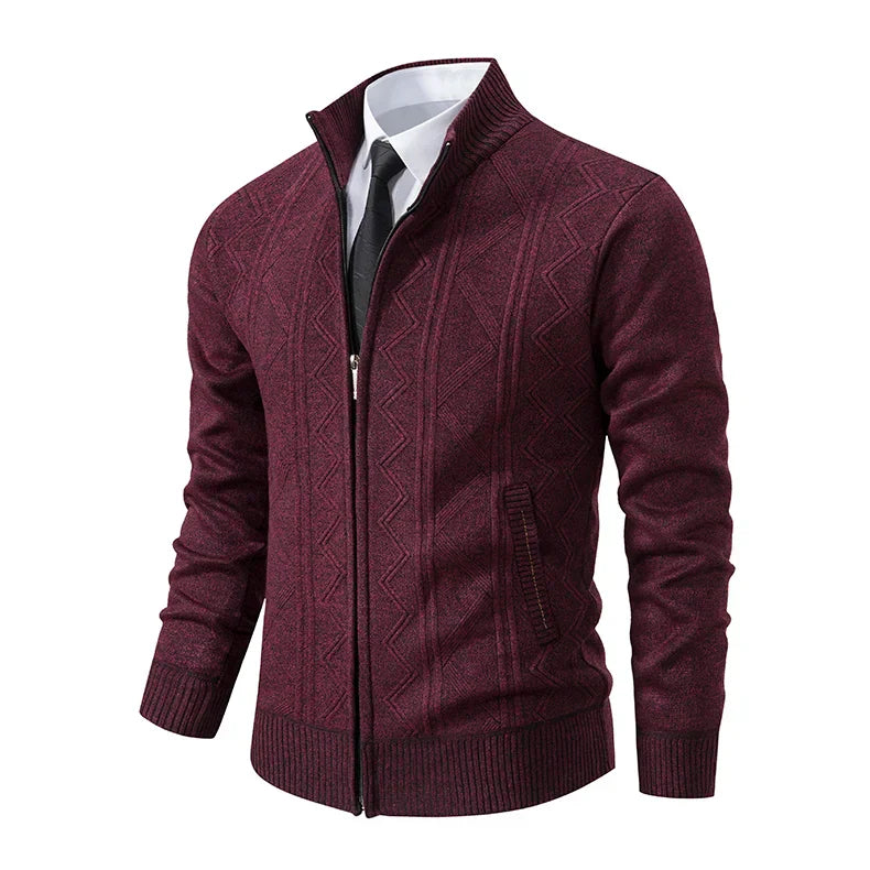 Luxuriöse Strickjacke | Warm & Stylisch | Business & Casual Eleganz | Polyester