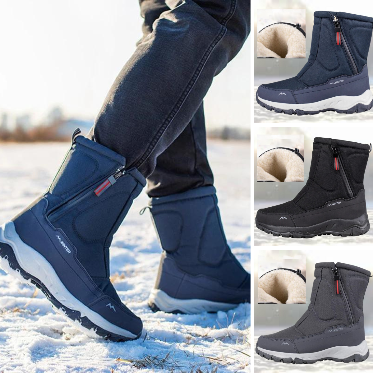 Elegante wadenhohe Schneestiefel kombinieren Stil und Funktion | Noud