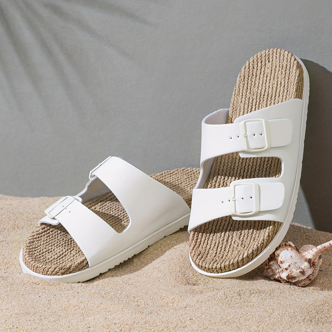 Herrensandalen | Offene Zehe & Schnalle | Atmungsaktiv & Rutschfest | EVA-Sohle für Strand & Wasser