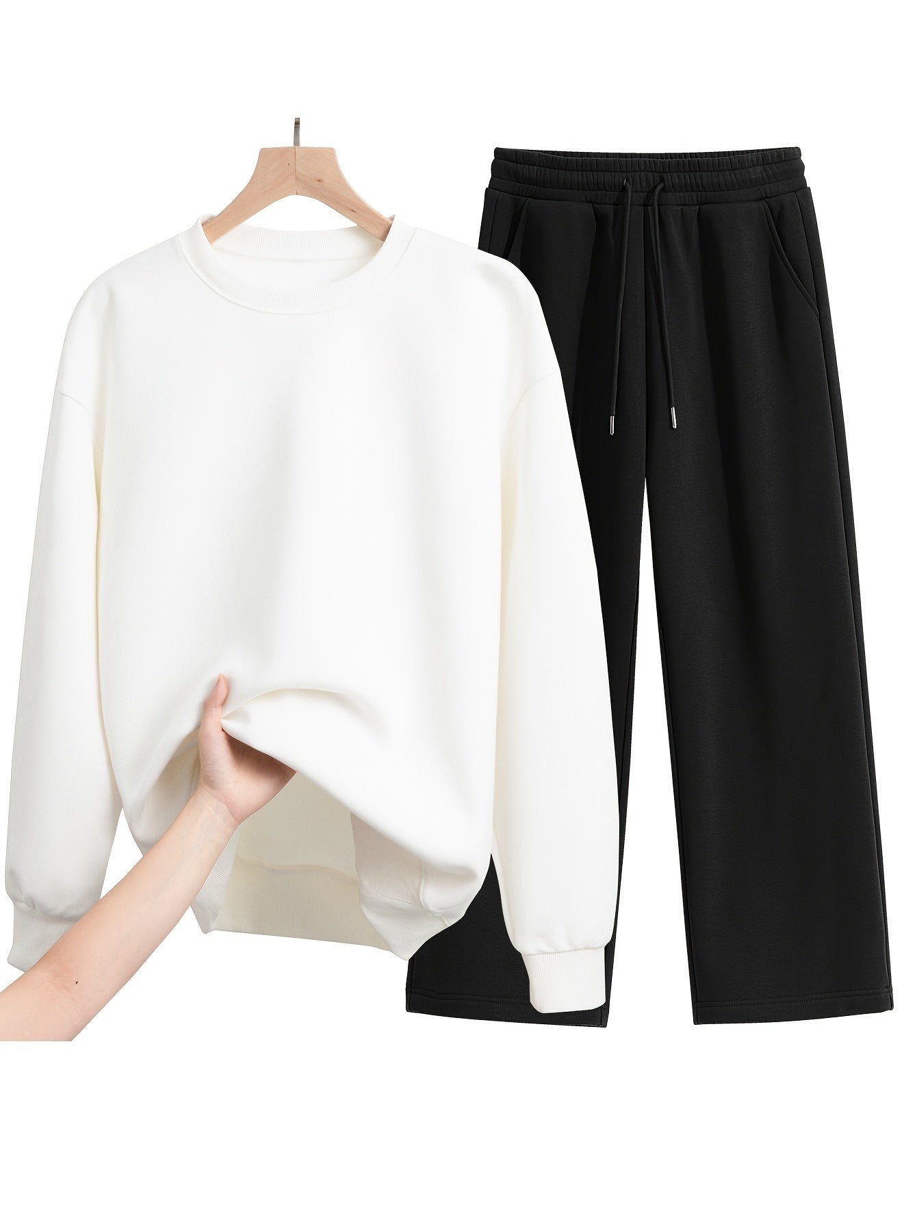 Zweiteiliges Set für Männer | Gerade Hose & Sweatshirt | Bequem & Trendy