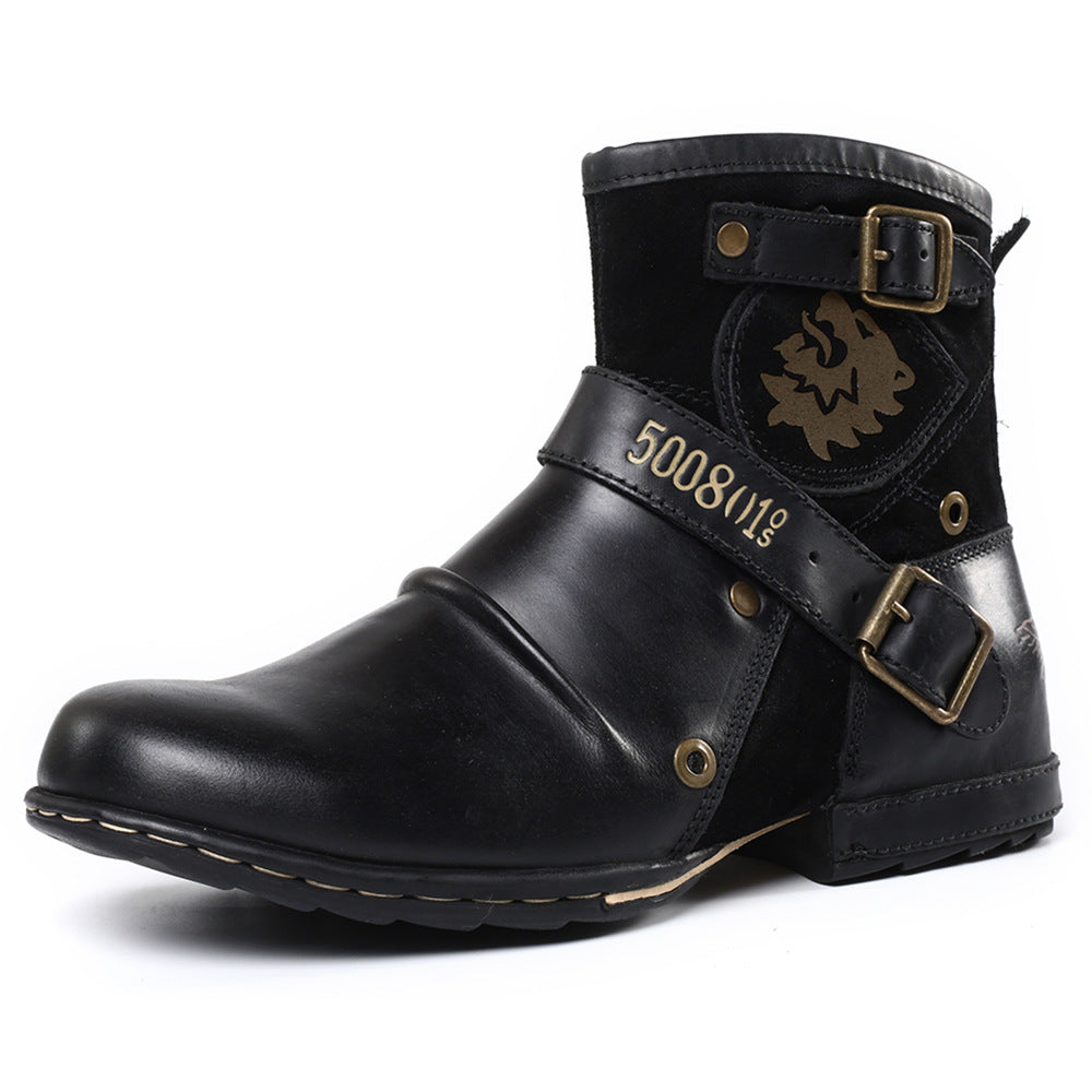 Robuste Vintage-Lederstiefel für Herren mit warmer Isolierung und zeitloser Haltbarkeit | Oscar