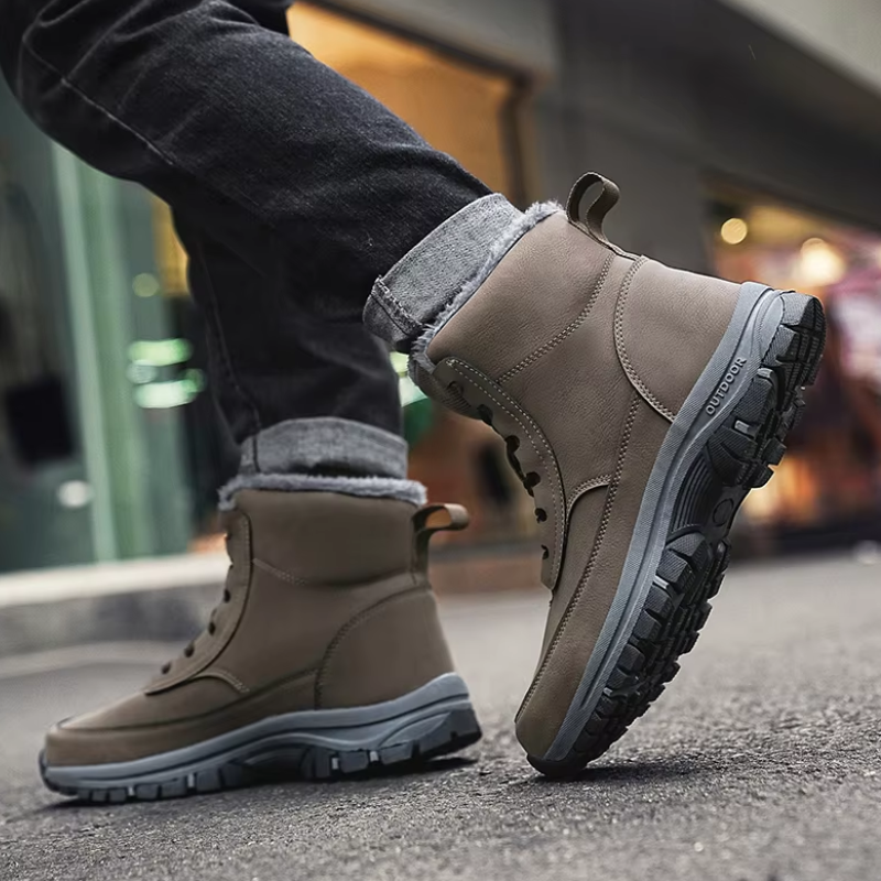Wasserdichte Winterstiefel für Männer mit Fleecefutter und rutschfester Sohle für ultimative Wärme und Komfort | Olaf