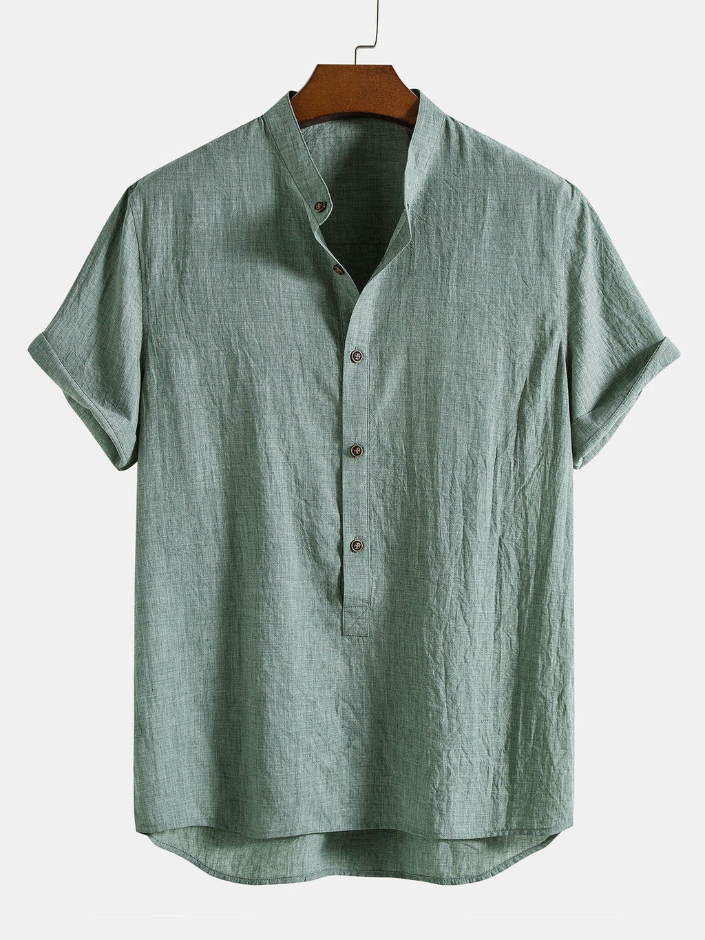 Herren-Set | Kurzarm-Shirt & Hose | Atmungsaktiv & lässig | Leinenmischung & Baumwolle