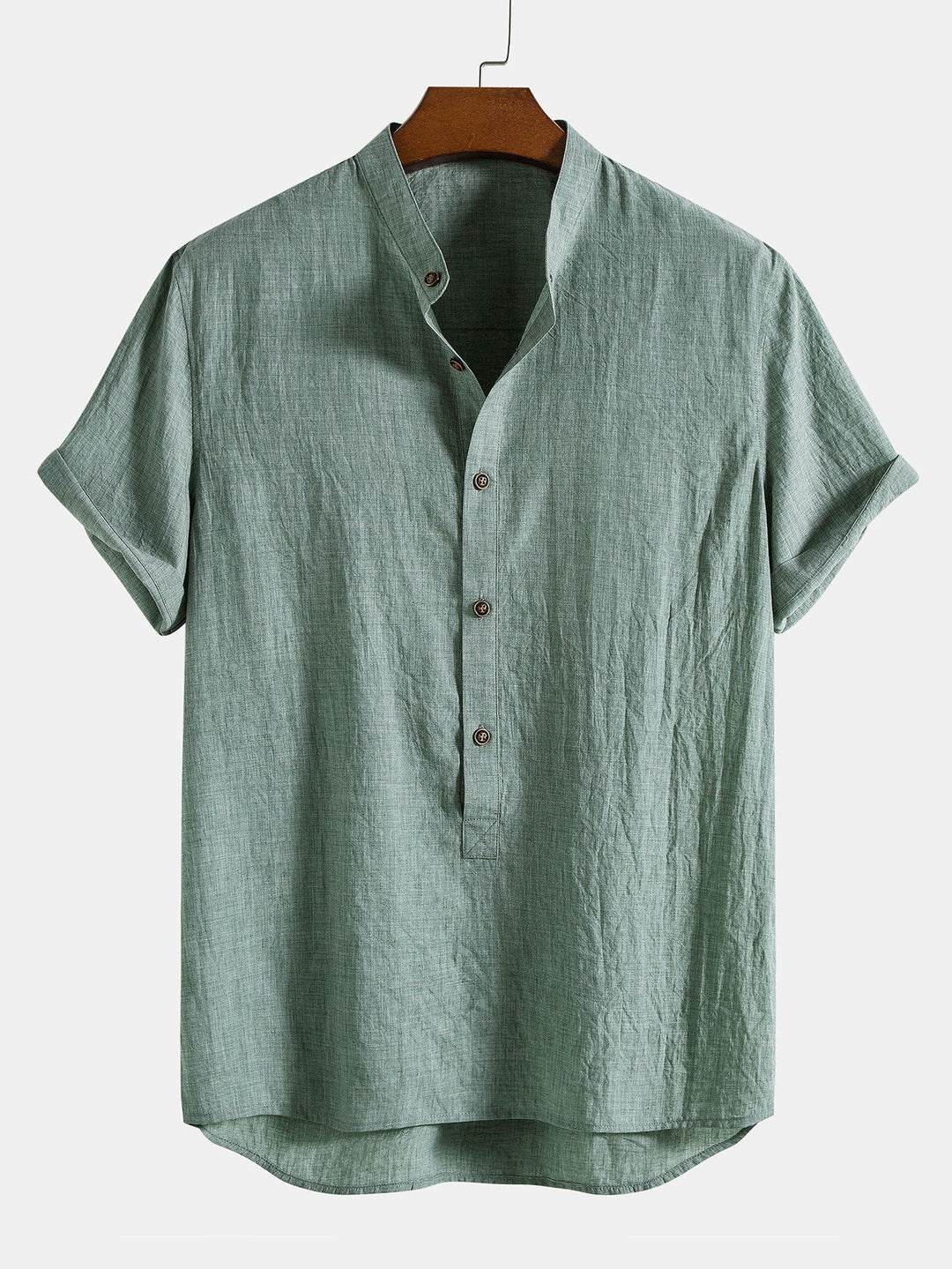 Herren-Set | Kurzarm-Shirt & Hose | Atmungsaktiv & lässig | Leinenmischung & Baumwolle
