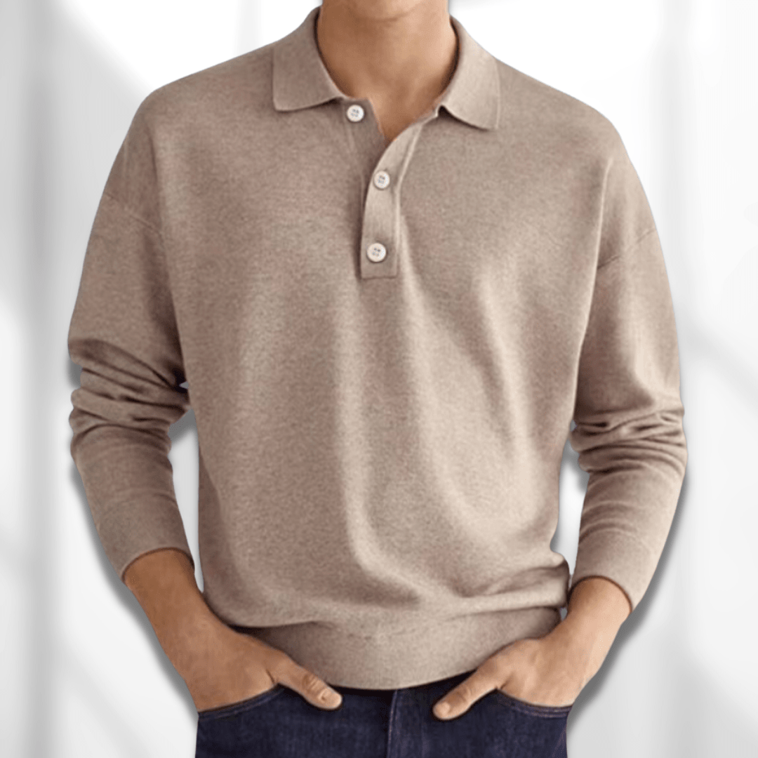 Eleganter langärmeliger Polo-Pullover mit Stil und Komfort | Tygo
