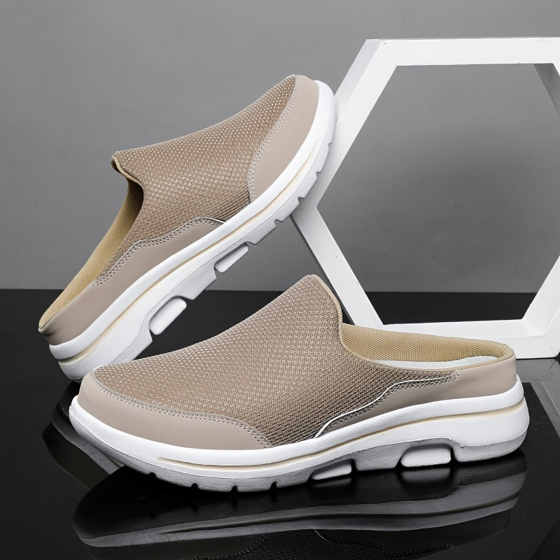 Herren-Einstiegs-Sneaker | Leichtes & atmungsaktives Mesh | MD-Sohle | Marineblau mit orangen Akzenten