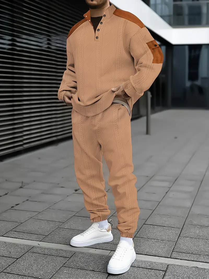 Herrenanzug | Trendy & Vielseitig | Colorblock Design & Atmungsaktiv | Sportliche Passform