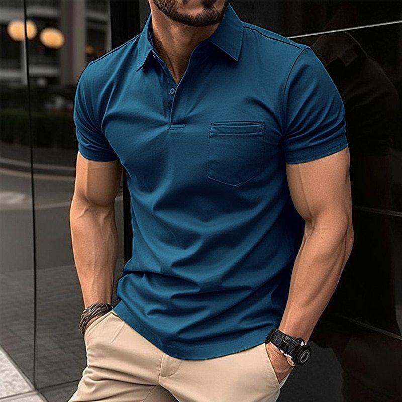 Herren Polo T-Shirt | Slim Fit Sportliches Modell | Seidig & Atmungsaktiv | Baumwolle & Polyester