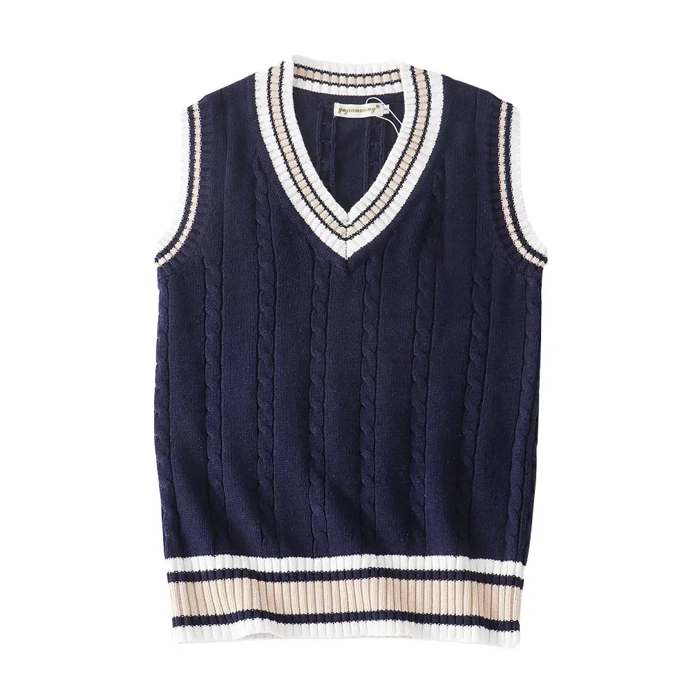 Bequemer und stilvoller ärmelloser Herren-Pullover mit V-Ausschnitt und klassischer Eleganz | Sem