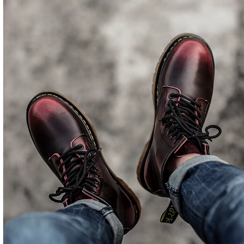 Strapazierfähiger Winterstiefel aus Leder zum Schnüren für Männer mit rutschfester Sohle und klassischer Eleganz | Jari