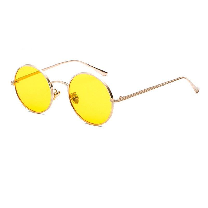 Sonnenbrille Herren | Runder Metallrahmen | Vintage Retro Look | Klassisches Design